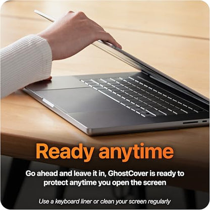 GhostCover Original Premium Ultra Thin Keyboard Cover Protector, Compatible with MacBook Pro 14"/16" M1-M5 Pro/Max, M2-M5 MacBook Air 13"/15", 2026 MacBook Neo 13" (Touch ID), US ANSI Layout, Clear - color: Clear