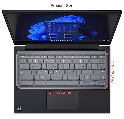 Universal Keyboard Cover Skin Protector for 13.3"-14" Inch Laptop Notebook Ultra Thin Silicone Waterproof Dustproof Keyboard Cover Skin Protector, Clear (13"-14" Universal Laptop Keyboards Covers) - size: 13"-14"