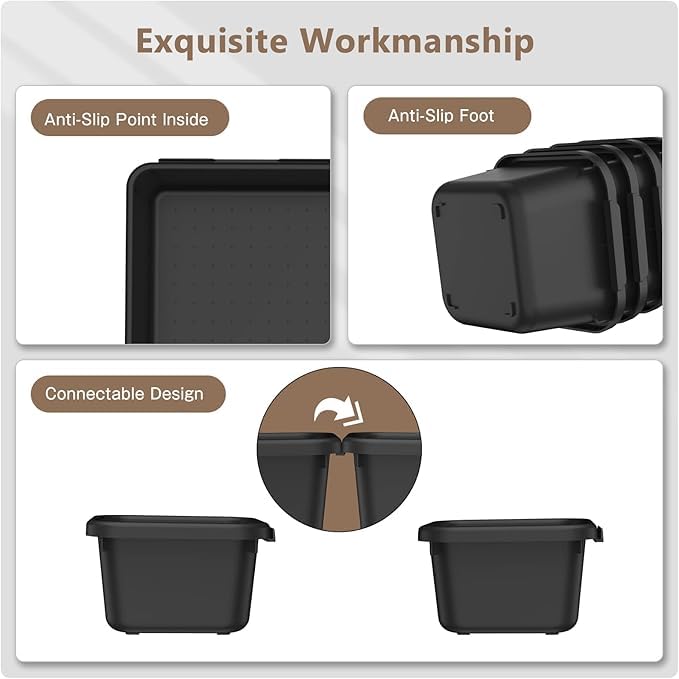A-LuGei【X-Large Size【5 Pcs】 Tool Box Organizer Tray Divider【Single Size】 Desk Drawer Organizer Bin, Garage Organization and Storage Toolbox for Rolling Tool Chest Cart Cabinet WorkBench Part Widget - size: 5pcs-XL Size