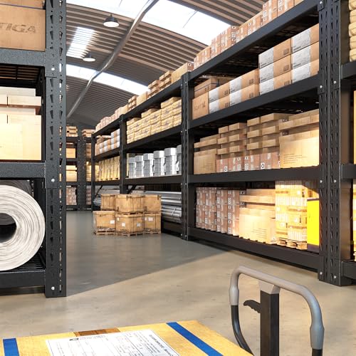 Bepatio 9400LBS Garage Shelving Heavy Duty,68'W Storage Shelves,Large Industrial Metal Shelving,4Tier Shelving Unit,Adjustable Rack Shelf for Basement Warehouse Commercial School,23.7'Dx72'H,Black - size: 68"W x 23.7"D x 72"H, 4-Tier