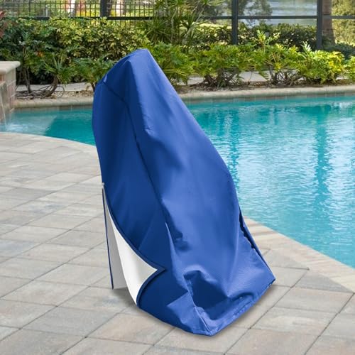 Pool Lift Chair Protective Cover,Heavy Duty 600D Outdoor Waterproof Swimming Pool Lift Chair Cover for Global Lift Legend Series,Blue - color: Blue, size: 63''Lx46''Wx52''H