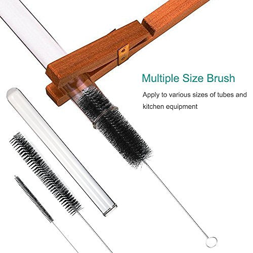 LOVEINUSA Straw Cleaner Brush, 10 Pieces 8.2 Inch Bottle Brush, Nylon Tube Brushes Kit for Reusable Drinking Straws, Sippy Cup, Tumbler, Water Bottle - color: 10pcs