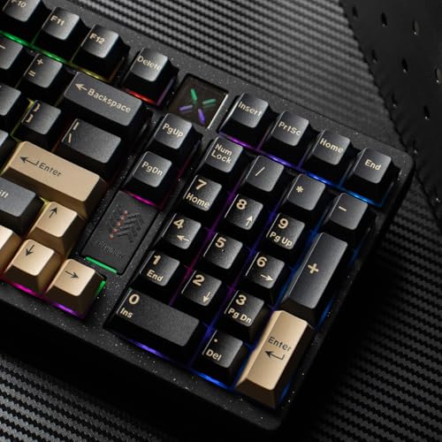 Sumgsn 173 Keys Doubleshot Keycaps Cherry Profile Apes Keycaps Set 7u Spacebar Fit for 61/64/87/104/108 Cherry Mx Switches ISO ANSI Layout Mechanical Keyboards Alice Keyboards - color: Apes Keycaps