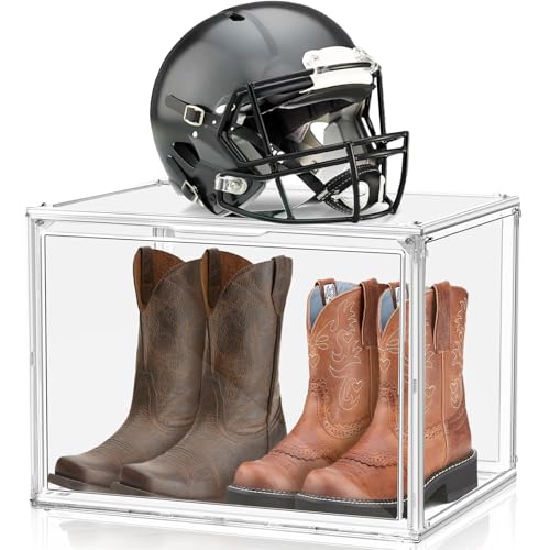 Extra Large Clear Storage Box for Cowboy Boots,Helmets,Large Handbag | For western style boots, motorcycle helmets, handbags, collectibles & seasonal storage while keeping everything organized - color: Clear, size: XXX-Large