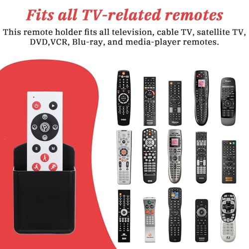 6 Pcs Remote Control Holder Wall Mount, TV Remote Controller Holder - Self Adhesive Marker Holder Wall Mount Pen Holder Storage Organizer for Home Office School