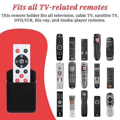 6 Pcs Remote Control Holder Wall Mount, TV Remote Controller Holder - Self Adhesive Marker Holder Wall Mount Pen Holder Storage Organizer for Home Office School