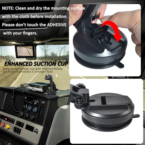 HYS SDS100 BCD436HP Universal Car Mount Dashboard & Windshield Suction Cup CB/GMRS Radio/Shoulder Speaker Mic Hanger Holder, Vehicle Suction Cups Holder for Scanner with Belt Clip&Round Knob Holder