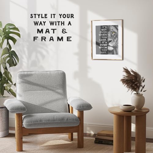 Office Wall Art For Men 11x14 - Inspirational Wall Decor - Motivational quote - positive affirmation Wall Art - Gym Motivation Poster - Man cave Wall Decorations - Lion Print - LARGE Unframed - size: 11"L x 14"W, style: Unframed