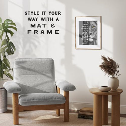 Office Wall Art For Men 11x14 - Inspirational Wall Decor - Motivational quote - positive affirmation Wall Art - Gym Motivation Poster - Man cave Wall Decorations - Lion Print - LARGE Unframed - size: 11"L x 14"W, style: Unframed