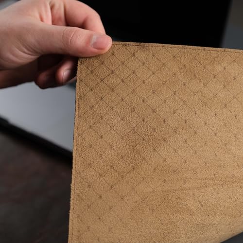 Jersey Genuine Calfskin Leather Desk Pad, Office Desk Mat with Non-Slip Bottom, Smooth Surface for Mouse & Keyboard, Desk Protector (36x19 inches) (Dark Brown) - color: Dark Brown