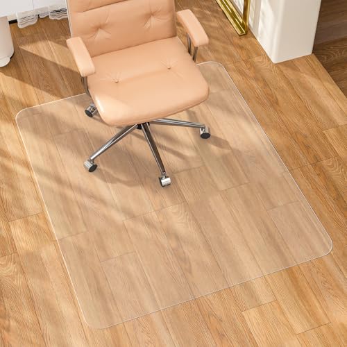 Tonaus Chair Mat for Hard Floor, Computer Chair Mats 45"×54" Transparent Clear PVC Floor Mats, Office Chair Mat Floor Protector for Office Home - size: 45" x 54" for Hard