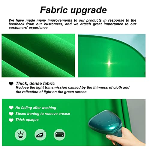 Portable Green Screen Chair, 59 in Greenscreen Backdrop with Stand Double Sided Foldable Green Background, Chroma Key, for Video Chats and Meetings, Photography, Photo Zoom, Streaming Games