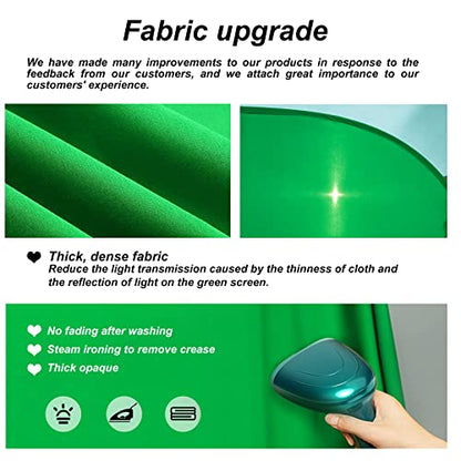 Portable Green Screen Chair, 59 in Greenscreen Backdrop with Stand Double Sided Foldable Green Background, Chroma Key, for Video Chats and Meetings, Photography, Photo Zoom, Streaming Games