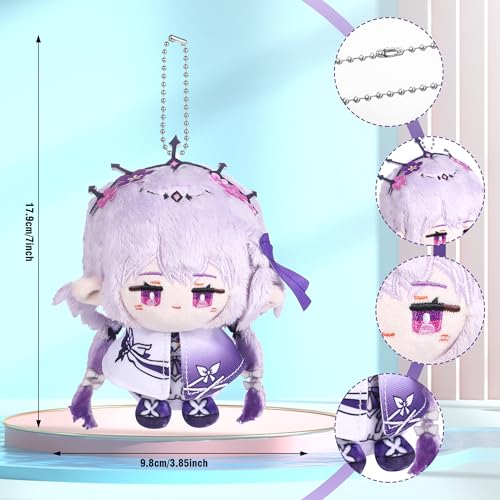 UTIEHD Anime Game HSR Character Keychain Pendant, 4 Inch Collectible Figure for Backpacks Bags and Keys for Fans - color: Castorice