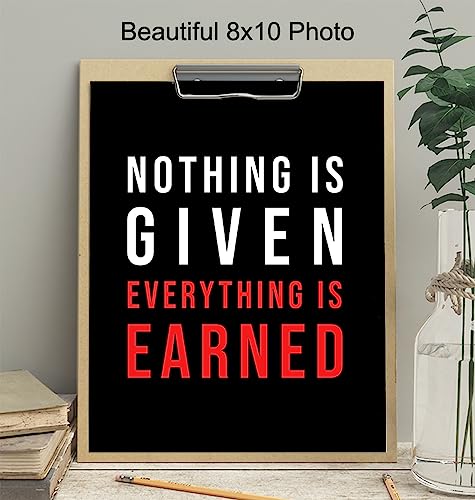 Inspirational Quote Art Print - Motivational - Unique Home Decor for Office, Classroom, Gym- Gift for Teachers, Basketball Fans, Entrepreneur, Athlete, Trainer - 8x10 Unframed Photo - size: 8"L x 10"W