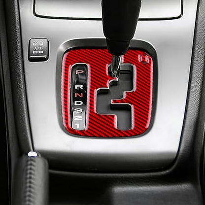 AIRSPEED for Subaru Impreza 2005 2006 2007 Gear Shift Inner Frame Cover Carbon Fiber Center Console Interior Trim Accessories, Red - color: Gear Shift Inner Frame Red