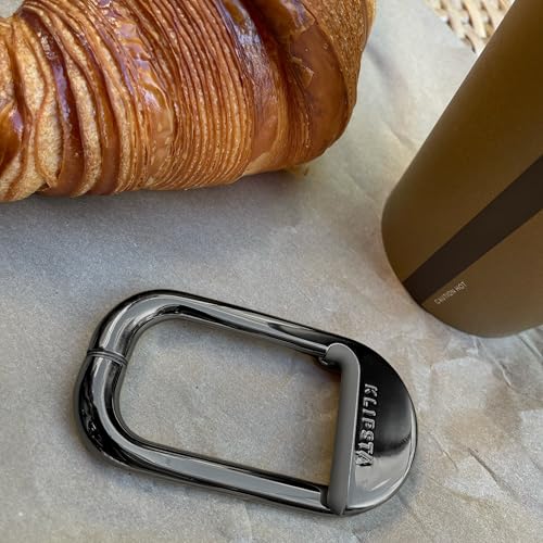 FLIP Bag Hook - Newly Redesigned. Portable Purse Hanger for Table with Magnetic Closure - Now Holds up to 50 lbs (Chrome Black) - color: Chrome Black