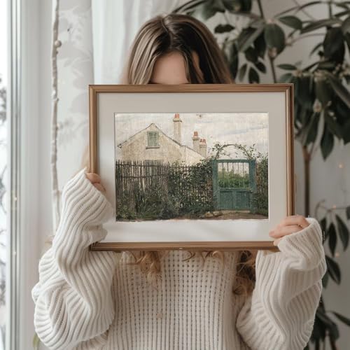 uniro Vintage Wall Art Prints, Farmhouse Wall Decor , Vintage Country Garden Canvas Oil Painting, V intage Summer Landscape Artwork Cottagecore Decor, Country Wall Decor for Bedroom, Bathroom, Kitchen, Gallery, Nursery Decor (8" x 10"-UNFRAMED) - color: C