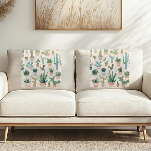 Headrest Recliner Covers for Small Recliners Tear Fade Resistant Recliner Protector Cover Washable Sofa Headrest Covers Pet Furniture Cover Couch Non Slip Cover Cactus - color: Cactus