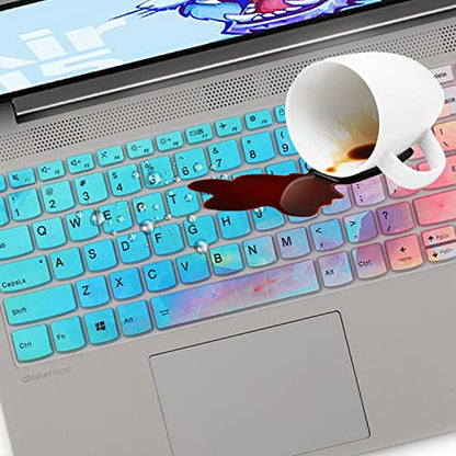 Keyboard Cover for 14" Lenovo Ideapad 5/Ideapad 5i/Ideapad 5 5i Pro, Slim 7 Pro X 14 14.5"/Slim 7 Pro 14",2023 2022 Yoga 7i 9i/Ideapad 3 14 inch Laptop, Ideapad 5i 14, Lenovo Flex 5 14 2-in-1-CR - color: Colorful