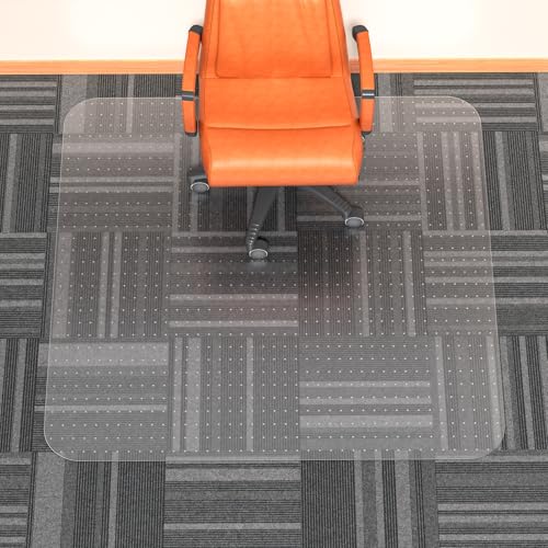 WASJOYE Chair Mat for Carpet, Office Chair Mat for Carpet, Thick Desk Chair Mat with Non-Slip Studded for Home and Office Low Pile Carpet, 48" x 48" Rectangle for Carpet - size: 48" x 48" Rectangle for Carpet