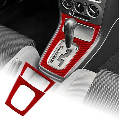 AIRSPEED for Subaru Impreza 2005 2006 2007 Gear Shift External Frame Cover Carbon Fiber Center Console Interior Trim Accessories, Red - color: Gear Shift External Frame Red