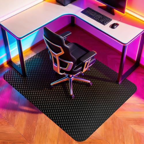 Vicwe Gaming Chair Mat for Hard Floor,36" x 55" Computer Chair Mat for Tile Floor,Anti-Slip Hard Floor Protector Rolling Chair for Office Home - color: Black, size: 36"x55" (for Hard Floors)