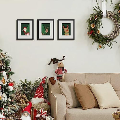 upsimples 8x10 Picture Frame, Display Pictures 5x7 with Mat or 8x10 Without Mat, Wall Hanging Photo Frame, Black, 1 Pack - color: Black, size: 8x10