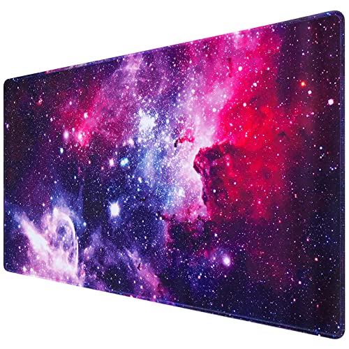Canjoy Gaming Mouse Pad, Large Extended Mouse Pad Big Computer Mousepad for Home Office Gaming Work 31.5x15.7inch - color: Purple-Galaxy