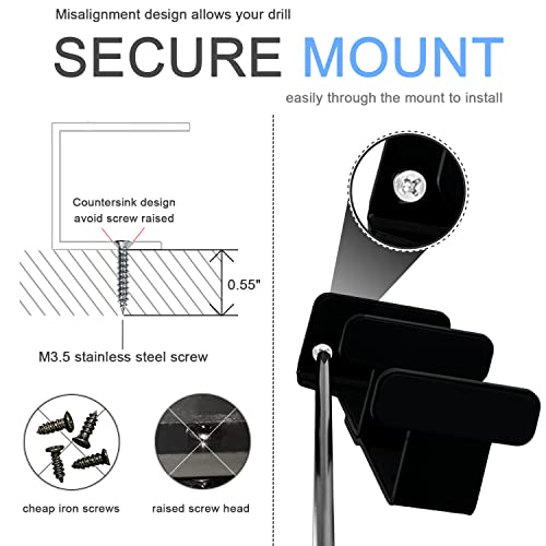 IFCASE 2 Tier Under Desk Laptop Mount, Double Decker Metal Under Desk Shelf Holder for Laptop, MacBook Pro, Keyboard with Anti-Scratch Silicone (Black) - color: Black