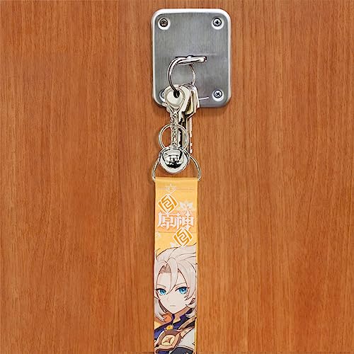Impact Videogame Colorful Lanyard Keychains Stickers - color: Albedo Geo