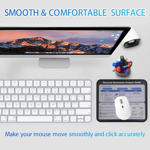 Accounting Financial Statement Mouse Pad, Balance Sheet Income Statement Cash Flow Cheat Sheet Desk Mat, Non-Slip Smooth Mousepad for Accountants CPA Bookkeepers - color: Financial Statements