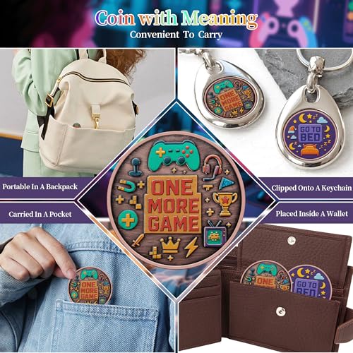 16Pcs Gamer Decision Maker Coin - Ultimate Gamer Gift for Men, Fun Stress Relieving Gaming Accessory for Boyfriend, Husband, Gamers, Ideal Novelty Gift for Birthday, Christmas, Valentine's Day
