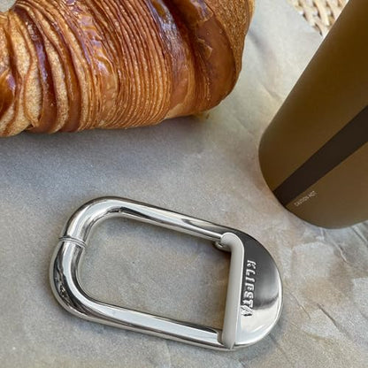 FLIP Bag Hook - Newly Redesigned. Portable Purse Hanger for Table with Magnetic Closure - Now Holds up to 50 lbs (Silver) - color: Silver