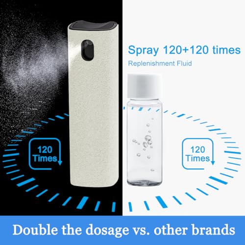 walrfid Car Screen Cleaner Spray, Electronic Touchscreen Mist Cleaning Brush Kit for TV, Laptop, iPad, iPhone, Cellphone, MacBook Pro, Tablet, PC, Computer, Monitor, LCD Screens, Eyeglasses - Cream - color: Cream