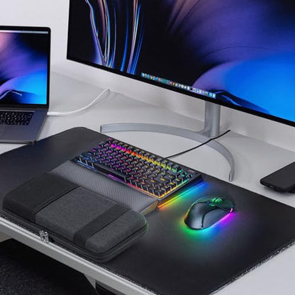 GEEKRIA 75% Keyboard Hard Shell Case, Compatible with Razer BlackWidow V4 75%, YUNZII B75 PRO, Keychron Q1 HE/Q1 Ultra, Aula S75 PRO Travel Carrying Bag for 84 Key Computer Keyboard (Slim) - size: Slim