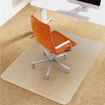 Heavy-Duty PVC Clear Chair Mat for Carpets - 36" x 48" Protects Low/Flat Pile, Non-Slip & Noise Reducing Office Mat for Rolling Chairs, Home Office & Gaming - size: 36" x 48"