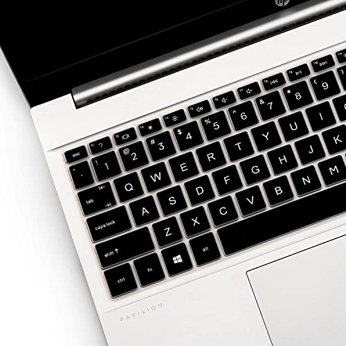 Keyboard Cover for 17.3 HP Laptop 17-cn 17-cp Series 17t-cn300 17t-cn400/cn200 17-cn3003dx 17-cn2083dx 17-cp2025dx 17-cn4153cl 17-cn3327dx 17-cn2077nr 17-cp3155cl 17-cp2025dx cp3005dx 17z-cp200/cp300 - color: Black(Regular Letters)