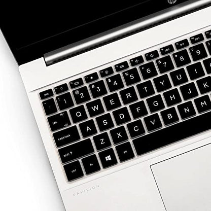 Keyboard Cover for 17.3 HP Laptop 17-cn 17-cp Series 17t-cn300 17t-cn400/cn200 17-cn3003dx 17-cn2083dx 17-cp2025dx 17-cn4153cl 17-cn3327dx 17-cn2077nr 17-cp3155cl 17-cp2025dx cp3005dx 17z-cp200/cp300 - color: Black(Regular Letters)