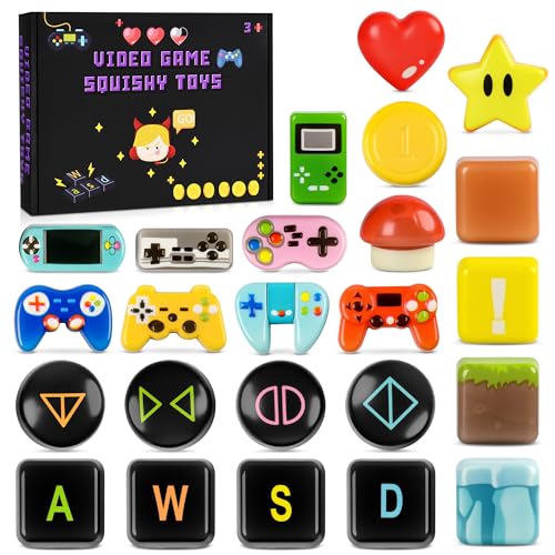 TUWUNA Video Game Party Favors 24PCS Gamer Squishy Toys | Classroom Prizes,Pinata Goodie Bag Stuffers,Birthday Gifts