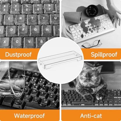 BEEGO Mechanical Computer Keyboard Cover - Clear Acrylic Keyboard Cover Keyboard Dust Cover Mechanical Keyboard Cover Full Size Keyboard Protector - color: Clear, size: 1 PCS