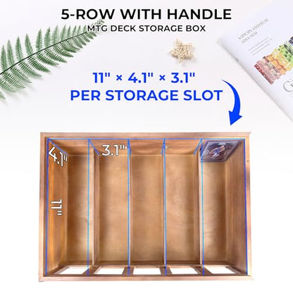 Wooden 5-Row Toploader Storage Box 850 Toploaders 4800 Standard TCG Cards