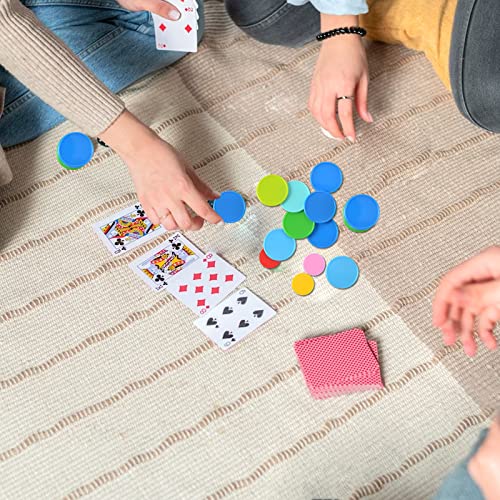 DLUGOPIS 100 Pcs 1 Inch Dry Erase Tokens Game Tokens Set Dry Erase with A Storage Box and 4 Wipes Reusable Game Discs for Tabletop Games DIY Plastic Counters Chips 1Inch and 1.5 Inch - size: 1 Inch and 1.5 Inch
