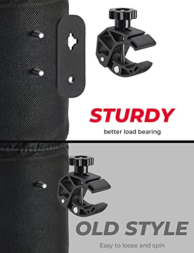 KEMIMOTO Motorcycle Cup Holder, Oxford Fabric Motorcycle Drink Holder with 0.6"-1.5" Alligator Clamp, Universal Water Bottle Cup Accessories for Bike, ATV/UTV, Scooter, Boat, Walker, Black - color: Black, size: 2 PC,Medium