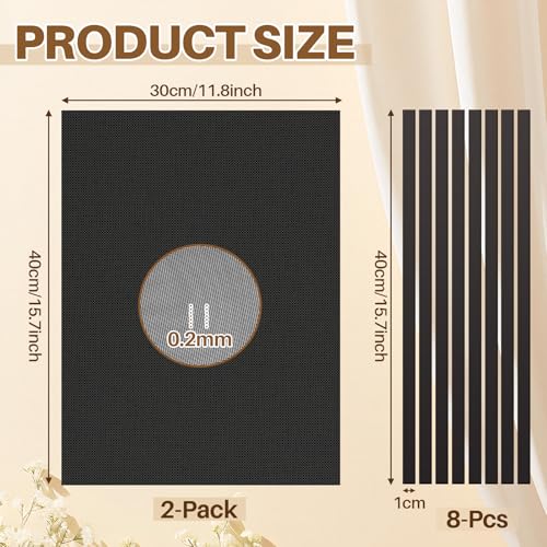 Woanger 2 Pcs 300×400mm DIY PC Case Dust Filter Nylon 80 Mesh PC Fan Mesh Filter Floor Vent Cover Dustproof Cover with Magnetic Strip for Computer Chassis Speaker and More(Black) - color: Black