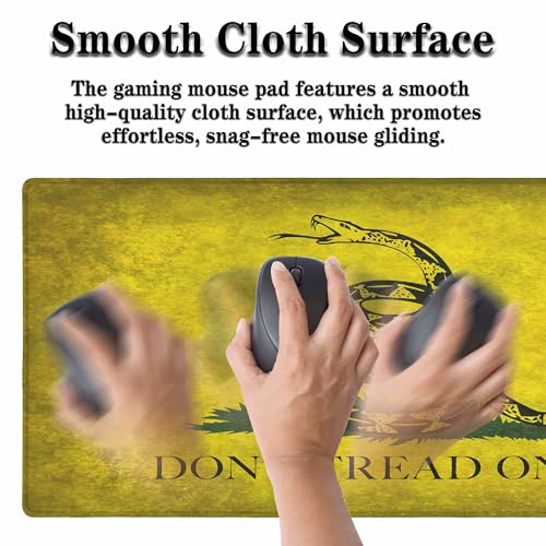 Gadsden Flag Mouse Pad Don't Tread on Me Flag Rattlesnake Keyboard Mat Large Gaming Mousepad for Desk,Office,Bed 35.4"X15.7" - color: Gadsden Flag