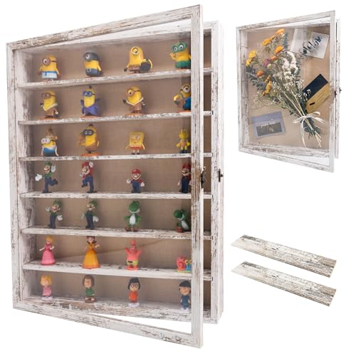 Shadow Boxes Display Cases 16x20 with Removable Shelves, 2.2 Inch White Deep Shadow Box Frame for Keepsake Collectibles, Coins Military Medals Pins Wedding Flowers - color: White, size: 16*20