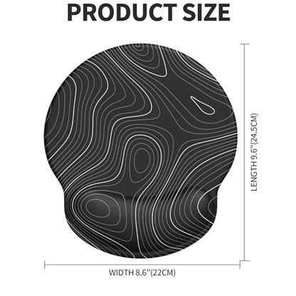 eulps Mouse Pad with Wrist Rest, Comfortable Computer Mousepad with Gel Wrist Support Smooth Surface and Non-Slip PU Base for Pain Relief, Laptop, Office & Home (Black Line) - color: Black Line
