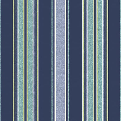 Arden Outdoor Midback Chair Cushion, 18 x 16.5, Water Repellent, Fade Resistant 18 x 16.5, Sapphire Aurora Blue Stripe - color: Sapphire Aurora Blue Stripe