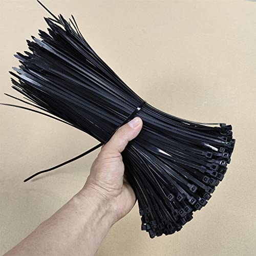 Zip Ties 1000 PCS 12 Inch Cable Zip Ties Heavy Duty, Premium Plastic Wire Ties with 50 LBS Tensile Strength, UV Resistant Cable Ties, Self-Locking Black Nylon Tie Straps (12 inch 1000 pcs, Black) - color: Black, size: 12 inch 1000 pcs